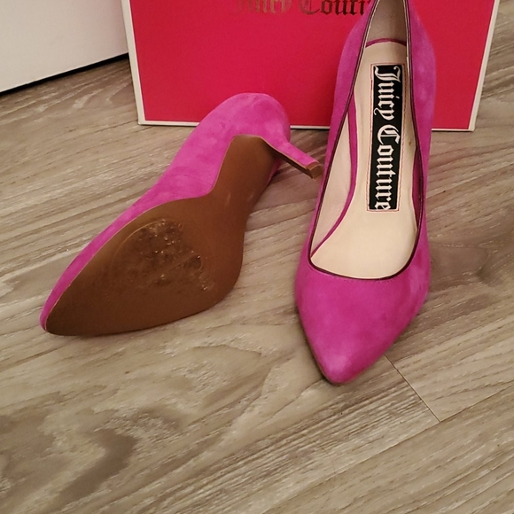 Juicy Couture Fuschia Suede Heels Only Worn Once! - Picture 3 of 3